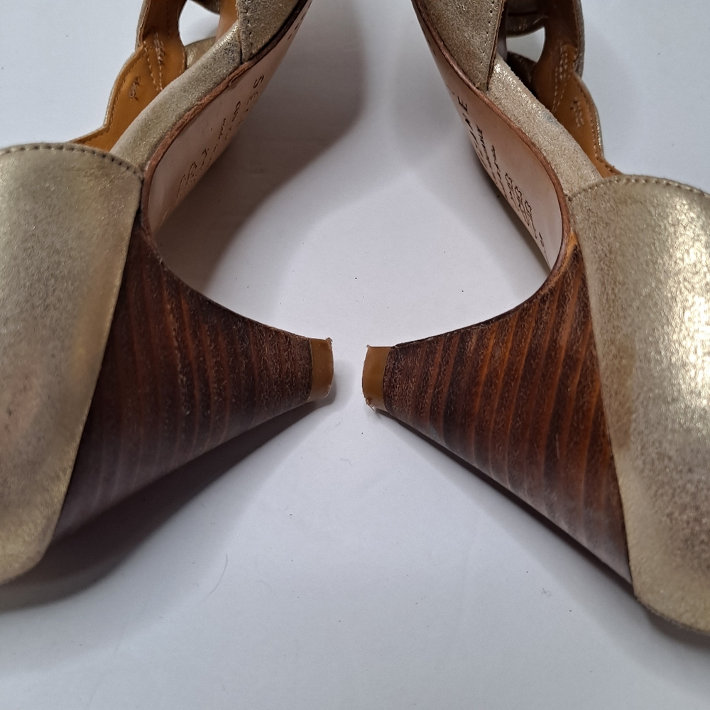 Rare Sezane Kitten Heel Peep-Toe Heels - Picture 7 of 13